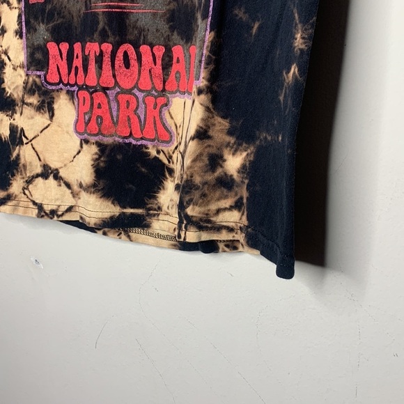 Vintage Distressed Love National Park Bleach Dyed Short Sleeved TShirt Size S/XS - Picture 5 of 9